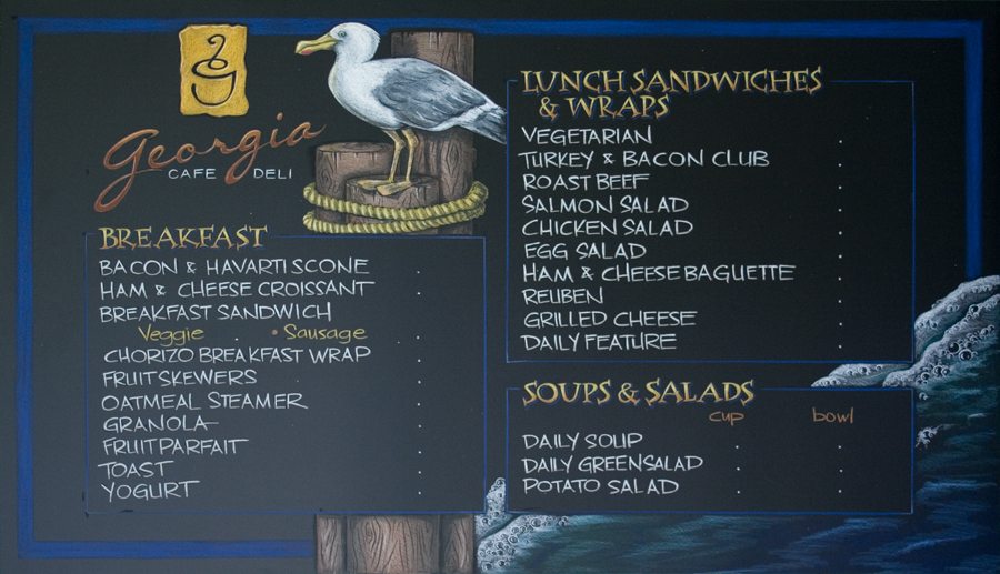 Georgia Cafe Deli, Menu Chalkboard,Georgia