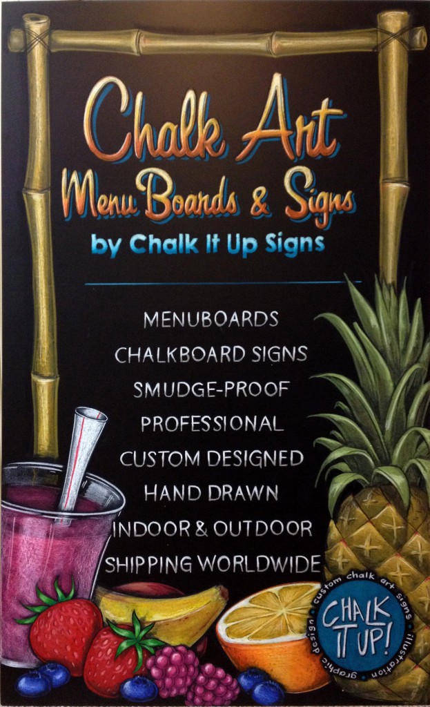 Chalk It Ups Signs Promtional Menu Sign