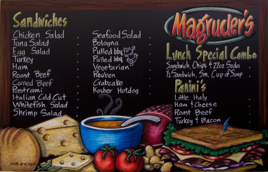 Magruders in DC Chalkboard Menu