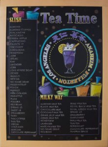 Bubble Tea, Menu Board, Framed