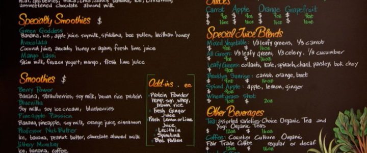 Menu Chalk Boards for Cafes and Restaurants