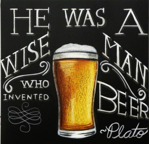 Beer Chalkboard, Beer Glass Chalkboard - Plato