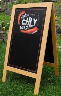 chly, A-Frame Specials Chalkboard for CHLY, Radio 101.7fm, Nanaimo