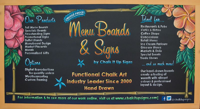 Large Chalkboard Custom Made Chalkboards Menu Restaurant Chalkboard 