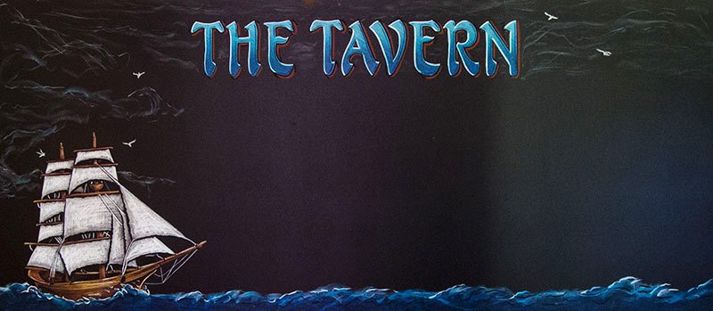 Chalkboard of Ship on The Sea For The Tavern