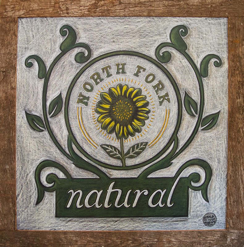 north-fork-natural, Barnboard Framed Natural Food Chalkboard, North Fork Natural
