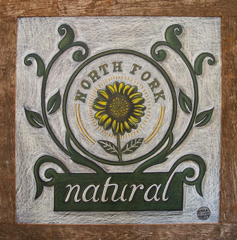 north-fork-natural, New York Barnboard Framed Chalkboard Sign