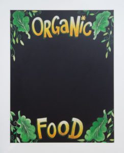 Framed Organic Deli Chalkboard, Chalk It Up Signs