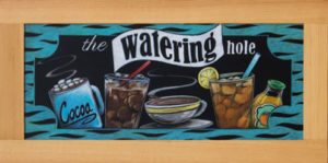 Framed Drink Chalkboard Sign, Houston Texas High School Cafeteria Chalkboard Signs, Chal It Up Signs