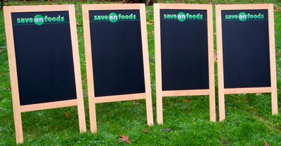 Vancouver Grocery Store A-Frame Chalkboards