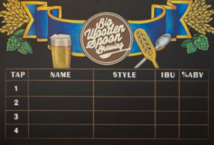 chalkboard sign, Chalk It Up Signs, Chalk Artist, Chalkboard art, Beer Chalkboard, hops, grain, homebrew