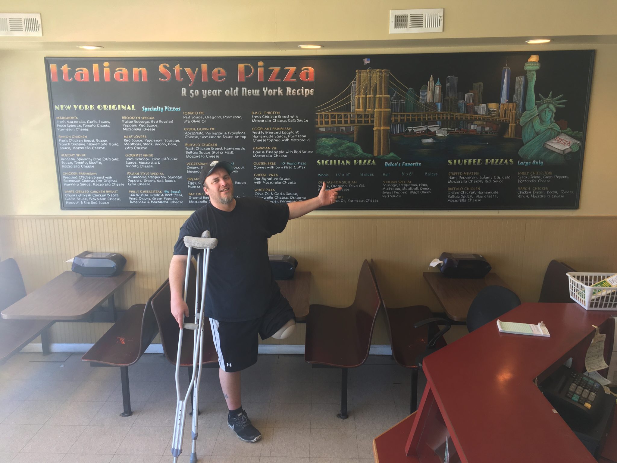 Pizza Menu Chalkboard Mural