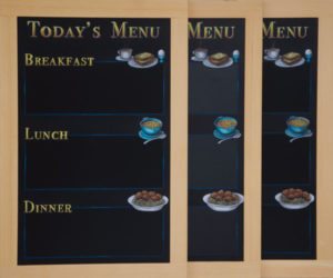 erasable chalkboards, erasable, chalkboards, Chalk It Up Signs, chalk, coffee, specials board, specials chalkboards, erasable specials chalkboard, nursing home cafeteria, nursing home, cafeteria, today's menu, breakfast, lunch, dinner, 