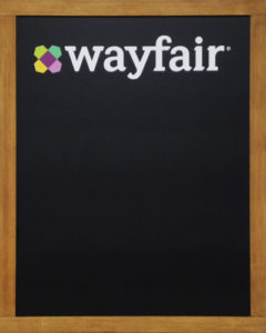 Morning Joe Chalkboard, wayfair, walnut frame, morning joe