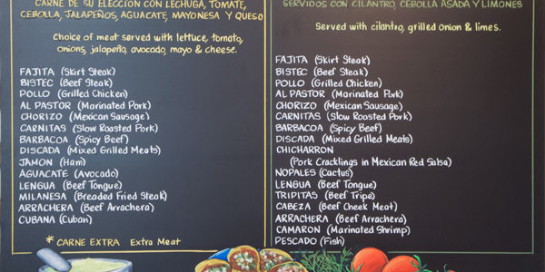 Chalkboard Menu Boards for Restaurants