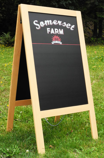 Sidewalk Chalkboard for Summer Traffic