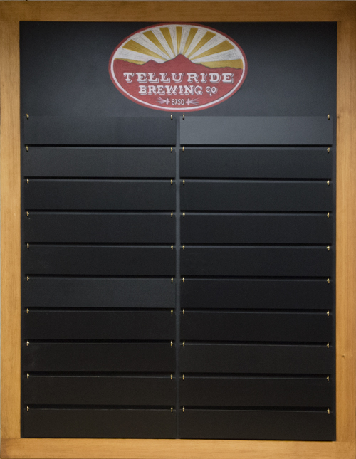Brewery Chalkboard With Slats, brewery chalkboard, slat chalkboard, beer chalkboard, brewery chalkboard