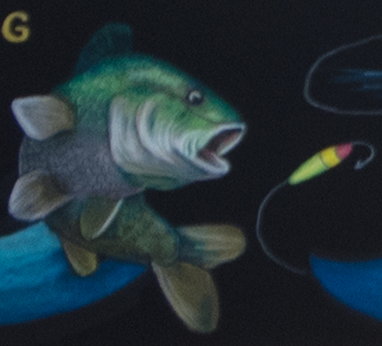 Custom Chalk Board, chalkboadr fish