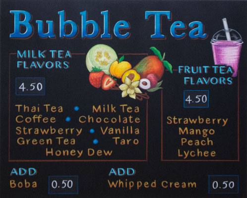 Colourful Menu Chalkboard