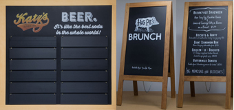 slat and A-frame chalkboards