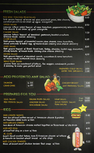 chalkboard food sign, cius, chalk it up signs, chalkboard, food sign, chalkboard menu, hand drawn menu boards, Moochies, 