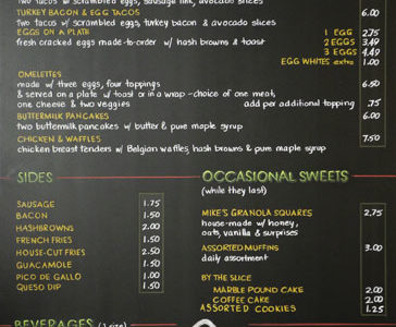 Chalkboard Food Sign Grabs Attention