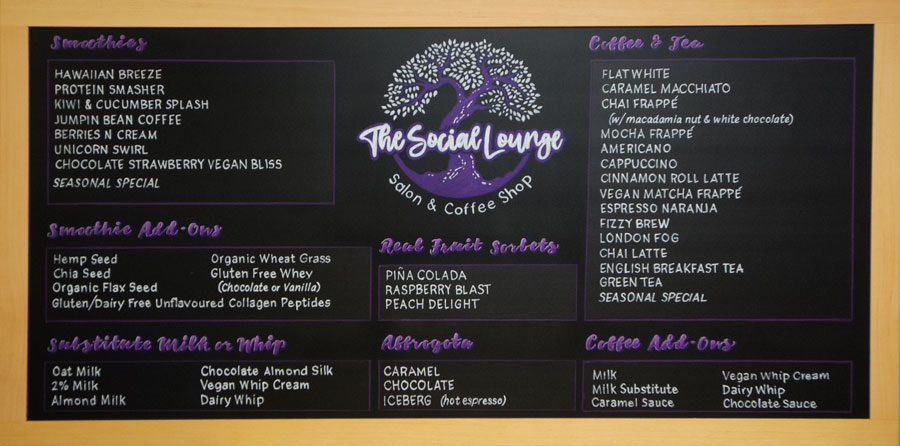 Hand drawn Restaurant Chalkboard  Makes Customers Happy