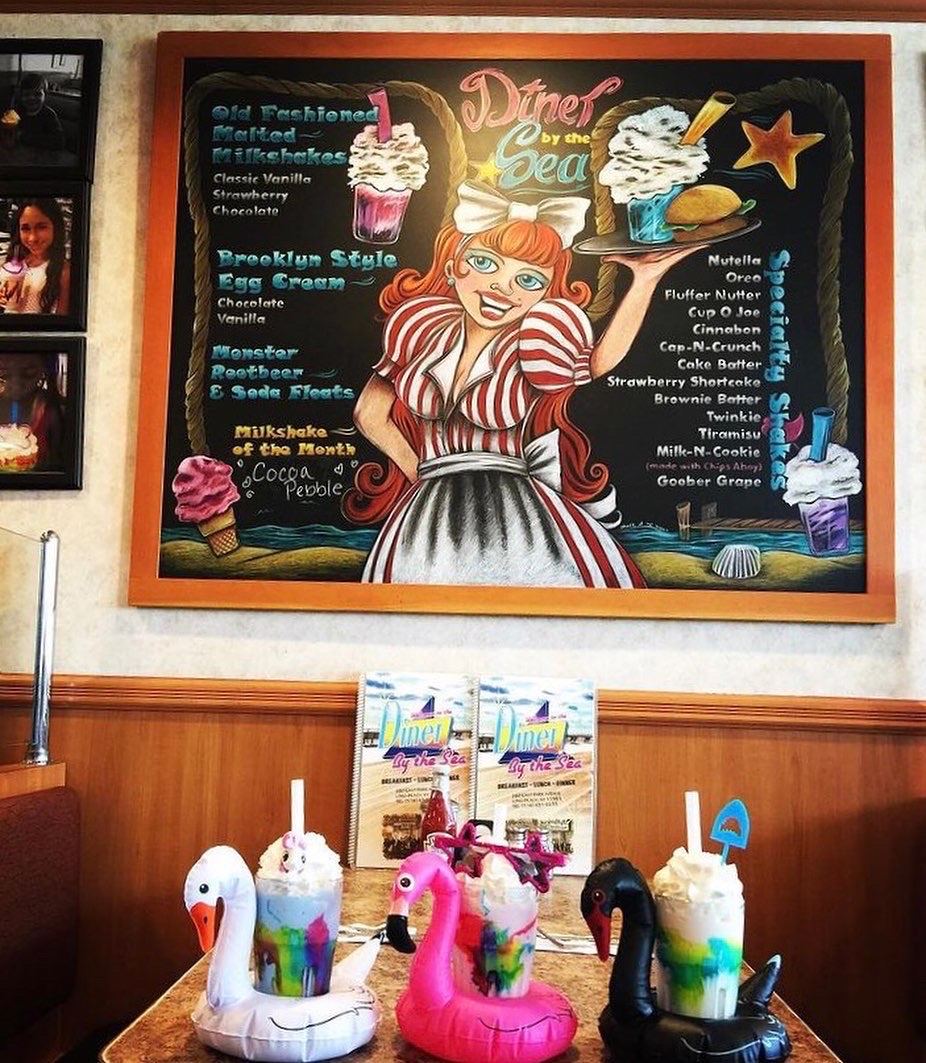Chalkboard Menu for Diner By The Sea