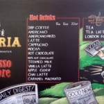 Coffee Shop Chalk Art, Sideny Pier Resaturant Menu Chalkboard