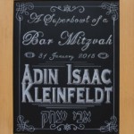 Framed ,Bar Mitzvah Chalkboard, Art Board