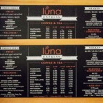 Digitally Printed Custom Chalkboard Menus