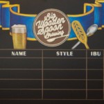 custom chalk art, Home Brew Chalkboard Menu, chalkboard sign, Chalk It Up Signs, Chalk Artist, Chalkboard art, Beer Chalkboard, hops, grain, homebrew