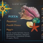 menu chalkboard designs, takeout chalkboard menu, menu sign ideas, customized chalkboard, Baker's Bay Bahamas Chalkboard Menu, chalkboard menu, Chalk It Up Signs, chalkboard, menu, Baker's Bay, Bahamas, marina menu, marina restaurant, nautical images, seashells, seafood, beach