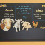 deli chalk art, Restaurant Chalkboard, beef, lamb, pork, chicken, Chalkboard Butcher Menu Sign,Menu Sign Boards,personalized chalkboards, where can I buy a custom restaurant chalkboard sign, chalkboard removable slats chalkboard sign, chalkboard sign with removable slats, texas, chalkboard sign with removable slats,deli signs, Chalkboard menu, chalkboard restaurant sign, shop for menu chalkboard, shop for chalk art sign, purchase chalkboard art, buy chalk art sign, chalk it up signs, chalk art, chalk signage, hand drawn, hand made, custom chalkboard menu, custom chalk sign, Full Artwork Chalkboards, Menu Chalkboard, Chalk It Up Signs, Custom Chalkboard, Chalk Sign, Chalkboard Menu, Canada, United States, Vancouver, Toronto, Montreal, New York, Los Angeles, chalk art design, hand drawn chalk art, chalkboard art, Nanaimo, California, smudge proof, easel, A Frame, Boston, Seattle, Miami, LA, San Francisco, printed chalkboard, framed chalkboard, Scottsdale,Digital Printed Chalkboard, small chalkboard, wedding chalkboard, cafe chalkboard, chalk artist video, How long does it take to make a custom chalkboard, New Bruswick