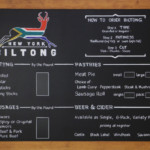 Chalkboard Art Menus, York City Chalkboard, chalk it up signs, Biltong New York