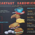 sandwich chalkboard, mansfield deli, Massachusetts, breakfast menu, chalkboard menu