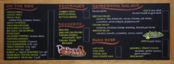 Gyros Chalk Art Menu, Papagusgyros, chalkboard menu, gyros chalkboard sign